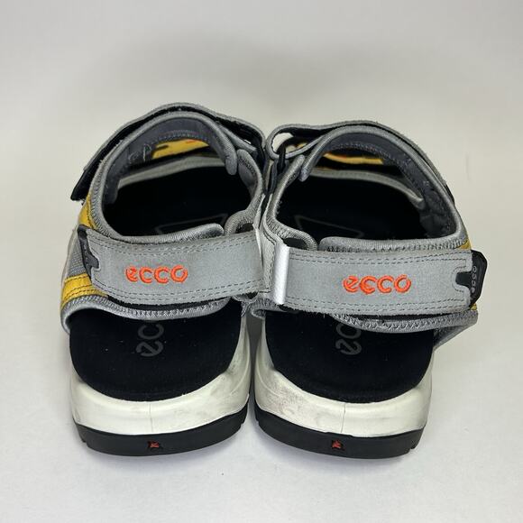 Ecco Offroad Yucatan Mens 11 Sandals Yellow Gray Hiking Sports Comfort Support